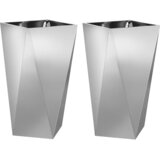  Sadilica 2 pcs Srebrno 40 x 40 x 75 cm Cinkani čelik | shoptok.hr