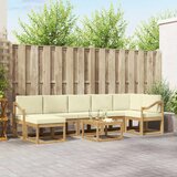  Set vanjskih sofa 8 kom. Bijela i krem Poliester | shoptok.hr