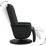 vidaXL Naslonjač od umjetne kože s osloncem za noge crni | shoptok.hr