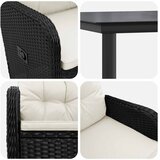  Vrtni set za objed 5 kom. Crna i krem-bijela poliratan | shoptok.hr