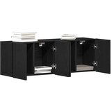 vidaXL TV omarice 2 kosa črni hrast 120x30x41 cm inženirski les | Shoptok.si