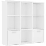 vidaXL ormarić za knjige visoki sjaj bijeli 98 x 30 x 98 cm od iverice | shoptok.hr