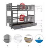  Pograd BMS Kubus + predal 200x90 cm, GRF | Shoptok.si