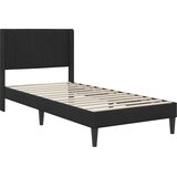  Krevetna konstrukcija s uzglavljem Crna 80 x 200 cm Baršun | shoptok.hr