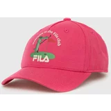 Fila Otroška bombažna bejzbolska kapa roza barva