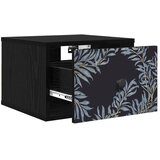  Wall-mounted noćni ormarić DOKKUM Crni hrast 36 x 33 x 25 cm - Crni hrast Plavi afti uzorak 1 | shoptok.hr
