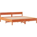 Krevet s regalom za knjige bez madraca 200x200 cm od borovine | shoptok.hr