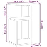  Pomoćni stol staro drvo 36x30x56 cm konstruirano drvo | shoptok.hr