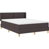  Postelja z vzmetnico Temno rjava 200 x 140 cm Poliester, (5000126388) | Shoptok.si