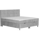 Time POSTELJA Z VZMETNICO 160 cm x 200 cm , les, tekstil, leseni material svetlo siva | Shoptok.si