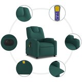  Električni masažni naslonjač od tkanine tamnozeleni | shoptok.hr