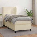  Krevet s oprugama i madracem krem 100x200 cm od umjetne kože | shoptok.hr