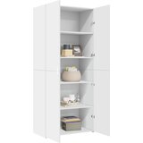  Visoka komoda bijela 80 x 42,5 x 185 cm od konstruiranog drva | shoptok.hr