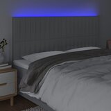  LED uzglavlje svjetlosivo 200x5x118/128 cm od tkanine | shoptok.hr