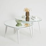 HANAH HOME gusto - white white nesting table (2 pieces) cene