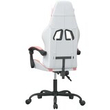 vidaXL Gaming stol Bela in roza umetno usnje | Shoptok.si