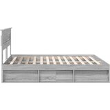  Konstrukcija postelje z vzglavjem Siva Sonoma 200 x 200 cm, (5000104443) | Shoptok.si