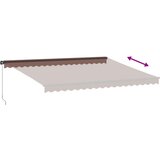 Tenda na ručno uvlačenje s LED svjetlima smeđa 450 x 350 cm | Eponuda.com