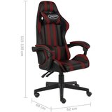 vidaXL igraća stolica od umjetne kože crna i crvena boja vina | shoptok.hr