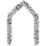 vidaXL božična girlanda s snegom zelena 10 m PVC | Shoptok.si
