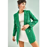 Bianco Lucci Women's Patterned Buttoned Jacket