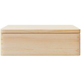 vidaXL Drvena kutija s poklopcem 40x30x13 cm Puno drvo Bor | shoptok.hr