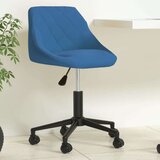 vidaXL Okretna Radna stolica - Uredska stolica plava baršunasta | shoptok.hr