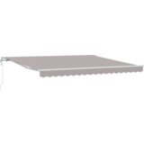 vidaXL Avtomatska retraktibilna tenda svetlo siva 400x350 cm, Zamenjava tenda za okvir 4x3,5 m svetlo siva | Shoptok.si