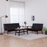 vidaXL 2-dijelni set sofa od umjetne kože crni Cijene