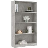 vidaXL ormarić za knjige s 4 razine boja betona 80x24x142 cm drveni | shoptok.hr