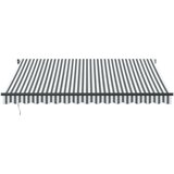 Tenda na automatsko uvlačenje antracit i bijela 400 x 300 cm | shoptok.hr