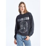 LC Waikiki Crew Neck Printed Long Sleeve Oversize Women's Sweatshirt | shoptok.hr