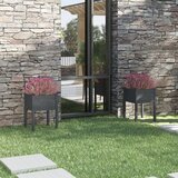 vidaXL vrtne sadilice 2 kom sive 50 x 50 x 70 cm od masivne borovine Cijene