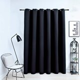  Zavjesa za zamračivanje s metalnim prstenima crna 290 x 245 cm | shoptok.hr