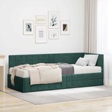  Kutni krevetni okvir s madracem 2 kom. Tamnozelena 80 x 200 cm | Shoptok.si