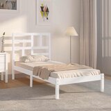  Okvir za krevet od masivnog drva bijeli 100 x 200 cm | shoptok.hr