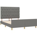  Okvir za krevet bez madraca tamnosivi 140 x 190 cm od tkanine | shoptok.hr