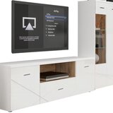 Hom`in DNEVNI REGAL, bela, barve hrasta | Shoptok.si