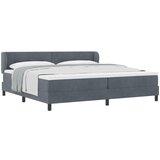 vidaXL Box Spring krevet s madracem tamno sivi 200x200 cm baršun Cijene
