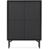 Kave Home črna omarica v hrastovem dekorju 104,5x144x40 cm lenon – Cene