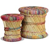  Stolci od bambusa sa chindi detaljima 2 kom višebojni | Eponuda.ba