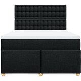  Krevet s oprugama i madracem crni 140 x 190 cm od tkanine | shoptok.hr