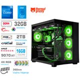 MEGA Računalnik MT S5 i7-12700KF/RX9070 XT/32GB/2TB/750W/Brez OS/črna RGB + Estetski napajalni kabli [Zelena / Črna], (5000273653) | Shoptok.si