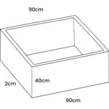 MeowBaby kvadratni bazen z žogicami, 90x90x40 cm z 200 žogicami, bombaž, svetlo siva: svetlo roza/biserno bela/siva, (21333831) | Shoptok.si