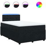 Krevet box spring s madracem crni 120 x 190 cm baršunasti | shoptok.hr