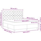 Box škatlasta postelja z vzmetnico temno siva 160x200 cm, (22083024) | Shoptok.si