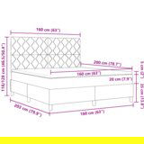 Box Spring krevet s madracem crna 160x200 cm tkanina | shoptok.hr