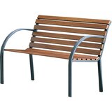 SUNFUN Vrtna klop Sunfun Saale (122 x 62 x 80 cm, jeklo in les, rjava) Cene