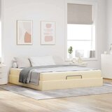  Okvir za krevet s pohranom Krema 180 x 200 cm tkanina | shoptok.hr