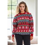Dewberry 88147 Christmas Womens Sweater-RED Cijene